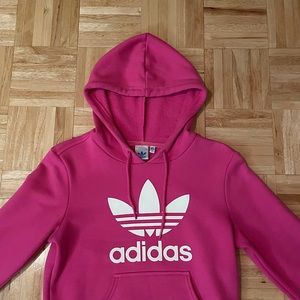 Adidas - Pink Warm Comfy Sweatshirt / Hoodie with Kangaroo Pocket
